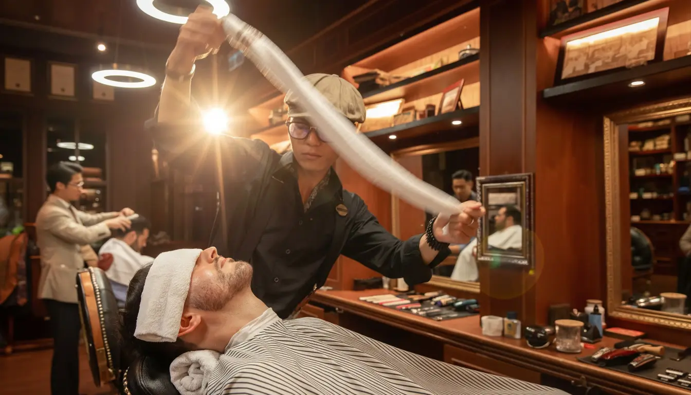 The art of the hot towel shave at Barbaard